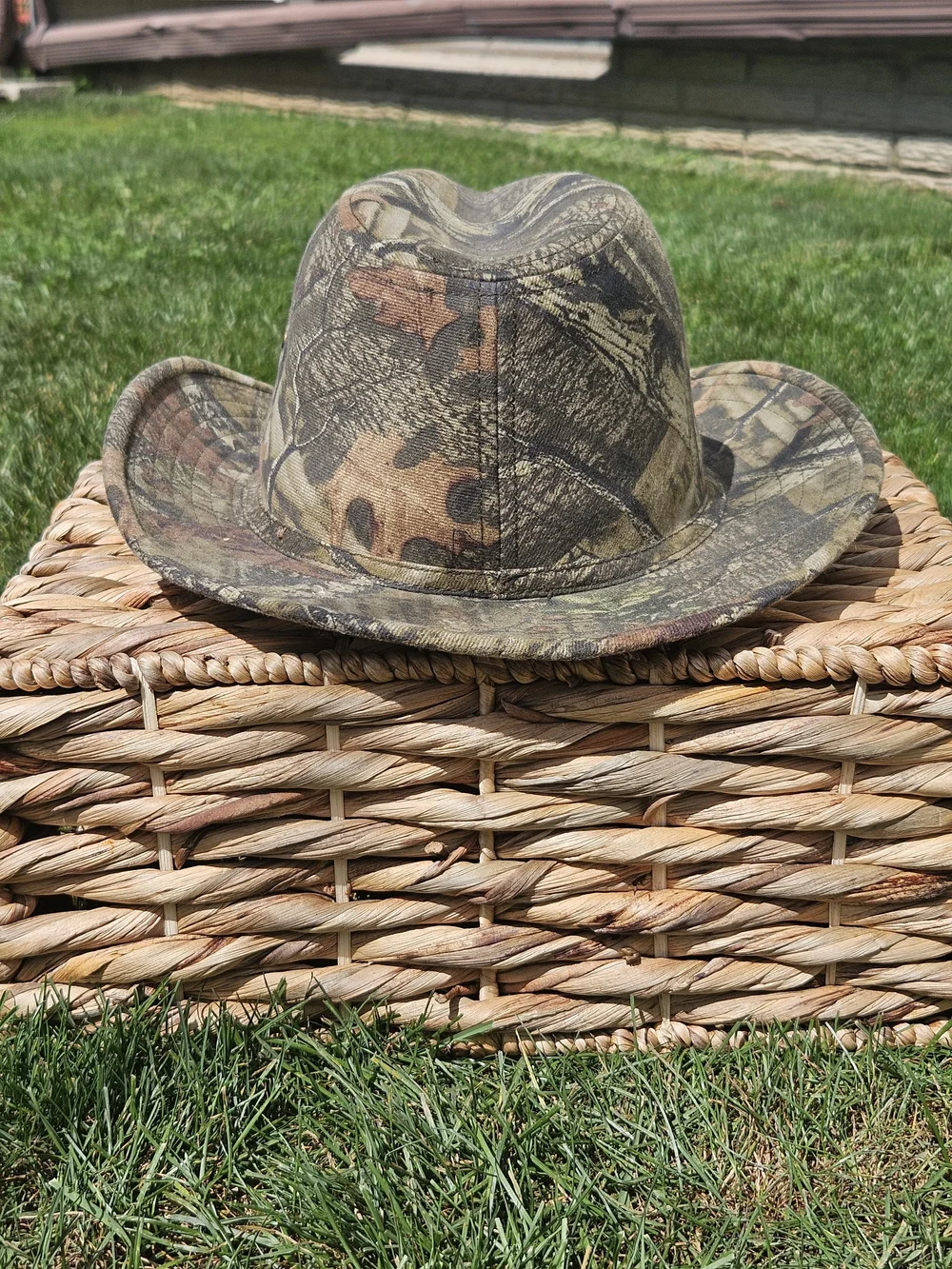 Paramount Outdoors Men's Camo Safari Hat in Brown and Green Size XL